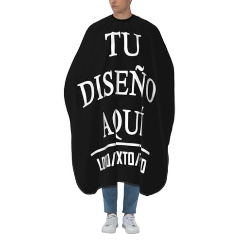 Capa de Barbero Personalizado Capa Cortar Pelo Personalizada con Imagen, Texto o Nombre Bata de Peluqueria Personalizada Diseña tu logo foto para Casa o Salón, Regalo Divertido para Hombres y Mujeres