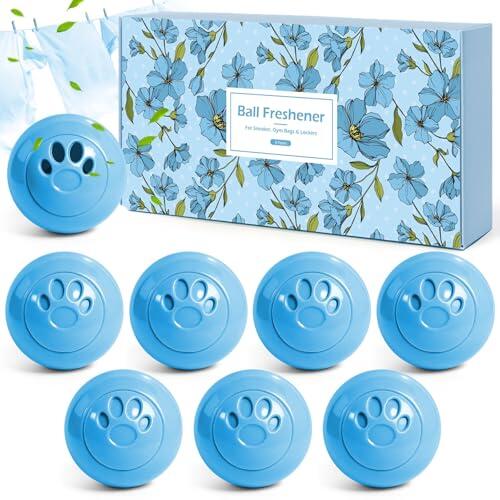 Scent-Hi Bolas Desodorizadoras, Ambientadores de Zapatos, Desodorante de Zapatos Para Calzado, Casilleros, Bolsas de Gimnasio, Paquete de 8, Aroma a Lino