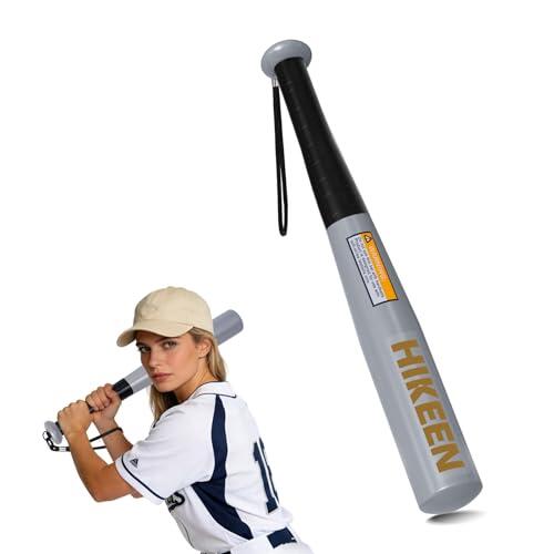 BOOSTEADY Bate de Beisbol con Empuñadura Antideslizante y Correa Muñeca Paracord, Bate Beisbol Acero Compacto y Portátil, Baseball Bat en Coche, Lado de Cama, Bolsa de Gimnasia o de Viaje-43cm-Gris