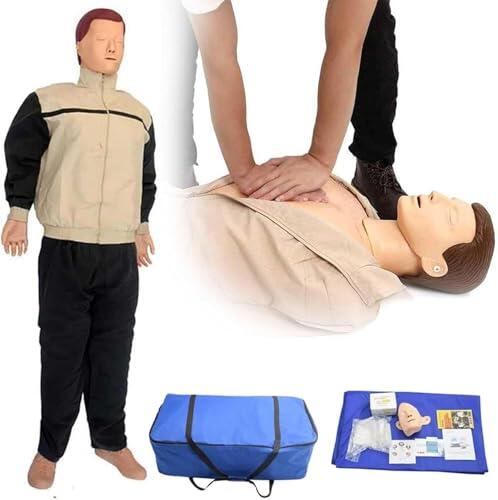 Simulador de Maniquí de Entrenamiento de RCP para Adultos de Cuerpo Completo y Tamaño Real para Primeros Auxilios Modelo Médico para Formación de Médicos y Enfermeras