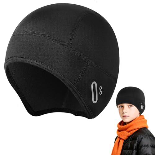 AOOSA Gorra Ciclismo Niño, Gorro para Casco de Bicicleta para Niño Niña, Gorro Deportivo para Correr con Agujero para Gafas, Resistente al Viento Gorro de Bicicleta Invierno para de Correr Esquí