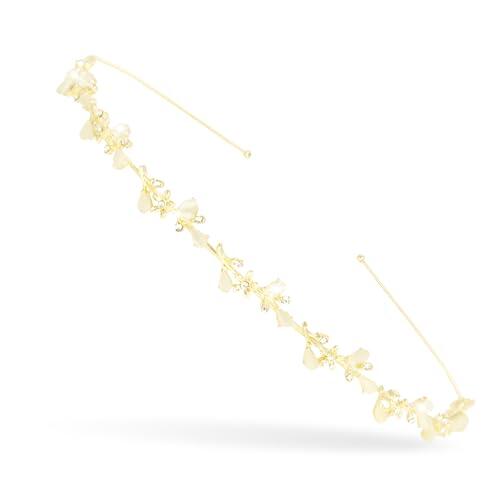 1 diadema de metal para mujer, diadema de diamantes de imitación para mujer, tiaras de flores de cristal, para bodas, fiestas, cumpleaños
