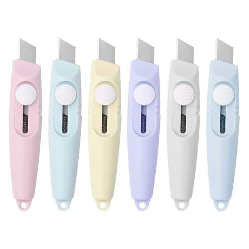Mini Cúter Abrecartas ABS y Acero Inoxidable 6 Piezas