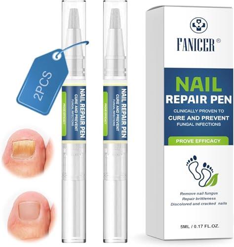 2 lápices de reparación de uñas, cuidado de uñas, cuidado de uñas, lápiz de cuidado de uñas para uñas y pies, protección y fortalecimiento de uñas quebradizas, mejora el aspecto de las uñas dañadas