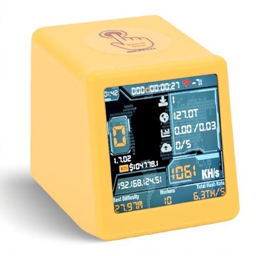 XUMIUZIY Minero de Lotería, Máquina de Minería de Criptomonedas WiFi Bluetooth con Pantalla Inteligente de Modo Dual de 1,54 Pulgadas, Actualizaciones Web con un, Reloj de Escritorio