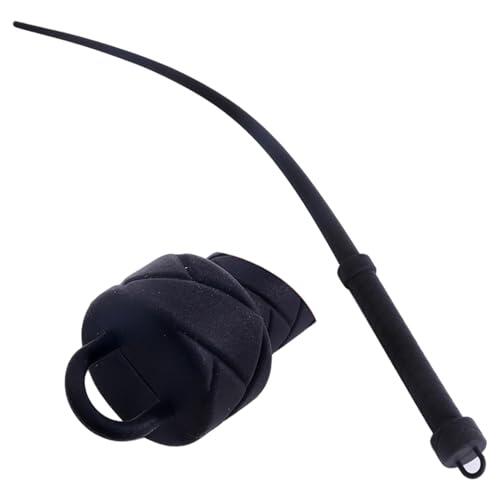 Látigo para caballos, fusta para montar, látigo para caballos de silicona de 24 pulgadas de largo, fusta ligera y cómoda con mango antideslizante, equitación portátil para entrenamiento, látigos