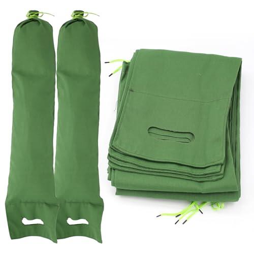 CeyKvo 10 sacos de arena, protección contra inundaciones - Sacos de arena para silos sin rellenar - Sacos de silo impermeables y resistentes a inundaciones, lona de silicona (25 x 100 cm) (10)