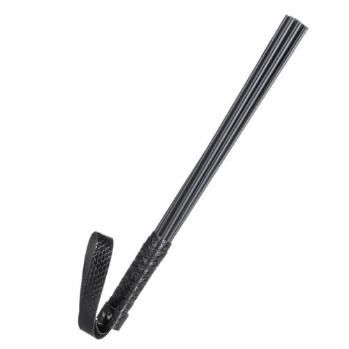 Genérico Látigo Multifuncional de Cuero para Montar a Caballo, Accesorio para Juegos de rol en Fiestas - ESB1 (Negro-01)