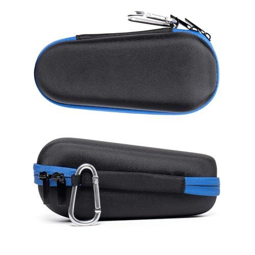 Nincha Funda para maquinilla de Afeitar eléctrica Braun Series 3, 5, 7, 9, Funda de Viaje rígida de EVA con Almacenamiento de Cargador, Funda Protectora de Transporte con mosquetón, Negro y Azul