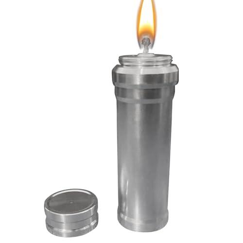 Kustimantu Lámparas de alcohol de laboratorio, 30 ml de aleación de aluminio, para camping, iluminación ligera, accesorios de iluminación para actividades al aire libre, trabajo de laboratorio, picnic