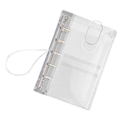 Carpeta Transparente - Protector Pequeño Con 5 Anillas | Carpeta M5 De Pliegues Para Tarjetas De Fotos | Para Almacenamiento Documentos Escuela Y Hogar