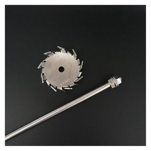 Mezclador de dientes, Agitador de disco de dientes de sierra de acero inoxidable 304 for laboratorio con varilla agitadora de 3-10 cm (1 juego)(5cm paddle with rod)