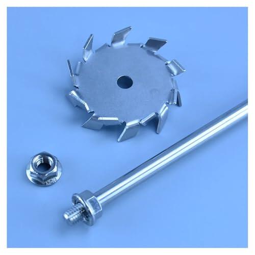 Mezclador de dientes, Disco de dispersión de acero inoxidable 304 con varilla agitadora (varios tamaños)(7cm disk with rod)