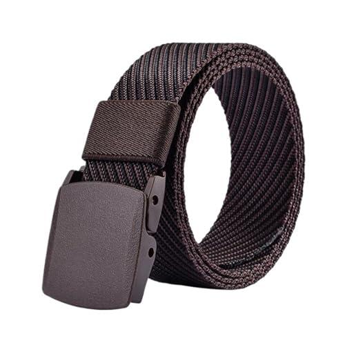 LHAODDUO 1 PCS Men's Belts Twill Nylon Belt Outdoor Women's Unisex Waistband(Brown,105CM)