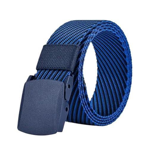 1 PCS Men's Belts Twill Nylon Belt Outdoor Women's Unisex Waistband(Blue,130cm)