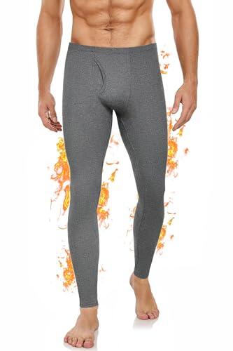 BENNIES Pantalon Termico Hombre Mallas Deporte Running Montaña Ropa Termica Frio Leggins Calzoncillo Largo Pantalones Termicos Interior Gris XXL