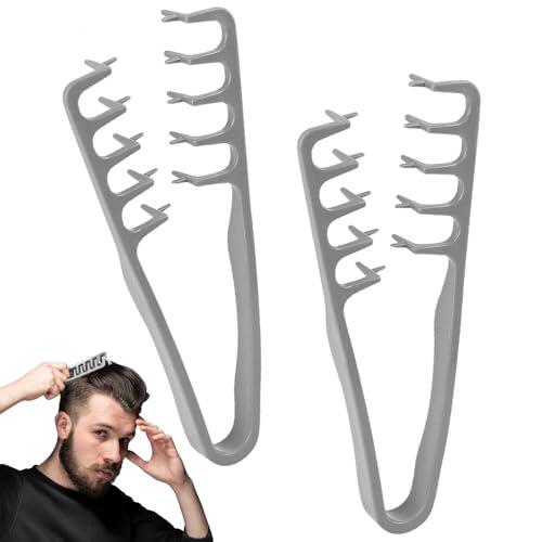 2 Piezas Peine Texturizador, Peine de Dientes Anchos, Herramienta para dar Volumen a las Raíces, Accesorio De Estilizado Para Raíces y Flequillo, para Uso de Peluquería