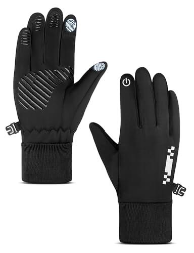 Becellen Guantes Ciclismo Niño, Tactiles Invierno Termicos Guantes Invierno Deporte de Mitones de Pantalla Táctil Antideslizante Gloves para Niño Niña 7-12 Año