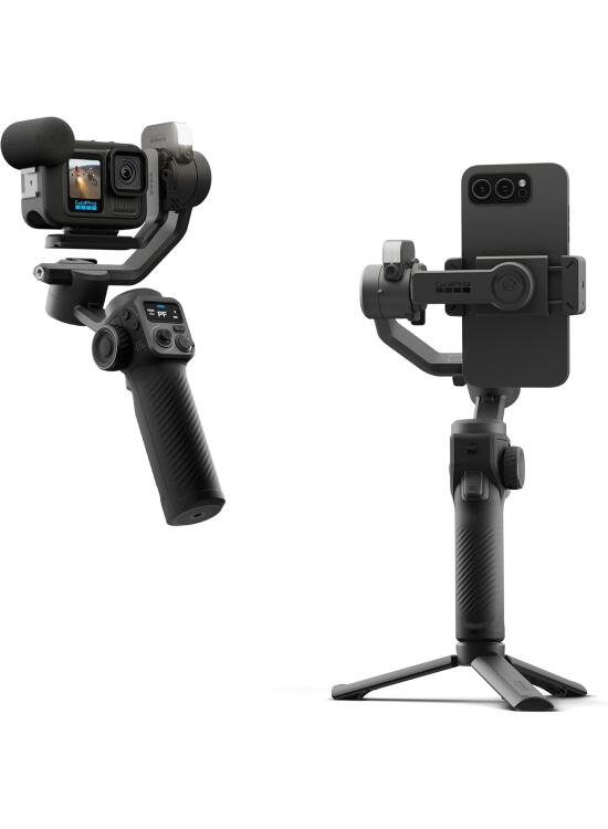 GoPro Fluid Pro AI - Estabilizador de cardán de 3 Ejes para cámaras GoPro y Smartphones, Seguimiento de sujetos, iluminación, Control inalámbrico de cámara, portátil, Vlogs, rotación de 360°