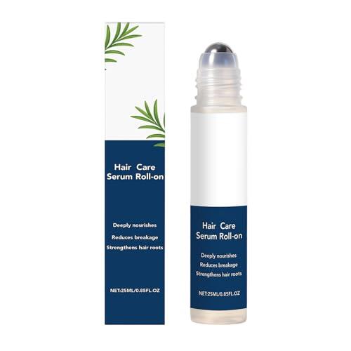 Sérum para el crecimiento del cabello de romero Roll On, 25 ml, rodillo de masaje para el cuero cabelludo, para el cabello, reduce la caída del cabello, cuidado diario del cabello alisado