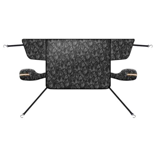 Protector de parabrisas de vehículo, resistente a la intemperie, resistente a la intemperie, tela Oxford resistente a las heladas y la lluvia con capa resistente al frío, barrera de pantalla frontal
