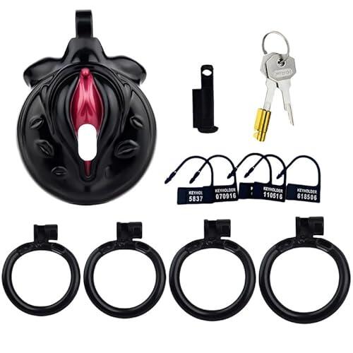 Un conjunto de cuatro anillos intercambiables de diferentes tamaños, usados sin caerse, accesorios para equipos de yoga, hebilla deportiva negra y roja, jaula protectora especial, regalo de pareja