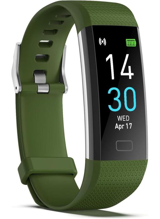 Pulsera de Actividad y Reloj Inteligente 0.96'' Pantalla Táctil, Pulsera Fitness para Mujer con Podómetro, Monitor de Sueño y Ritmo Cardíaco, Smartband Ligero, Carga USB Directa y Resistencia al Agua