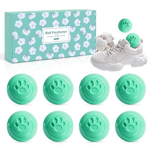 SCENTORINI Desodorante Bolas Calzado, Algodón Puro Ambientadores de Zapatos, 8Pcs Desodorante para Zapatos, para Zapatillas, Taquillas, Bolsas de Gimnasio, Oficinas y Coches, Aire Fresco
