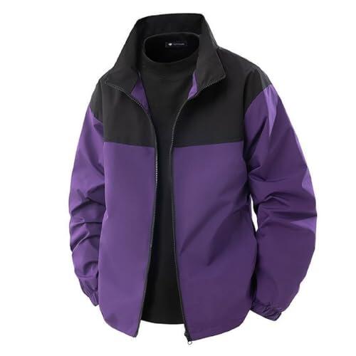 TOFOTL Chaqueta Impermeable La Hispanidad Vientos Ropa Militar Hombre Cortavientos Parka Softshell Vestir Polar Per Día De La Hispanidad +chaqueta Otoño, Corta Vientos D Hombre Morado XL