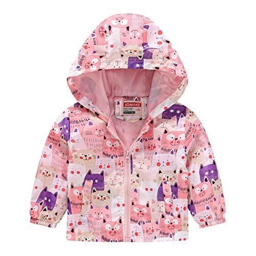 Abrigo Informal Infantil con Capucha y Cremallera para niños y niñas con Estampado de Animados Manga Larga y diseño cómodo para Actividades al Libre (Purple, 4-5 Years)