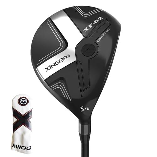 XINGGM XF02 Golf Fairway Wood-Premium Golf Club 3 Wood/5 Wood RH, suela CG alto y bajo, domina la madera Fairway con facilidad (grafito, madera 5, regular, derecha)