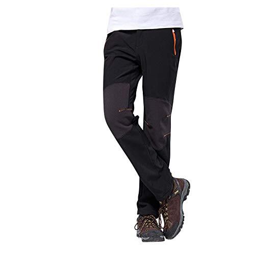 Pantalones de esquí con forro polar para hombre, impermeables, transpirables, resistentes al desgaste, pantalones de invierno softshell, pantalones de escalada al aire libre, monos de nieve sólidos