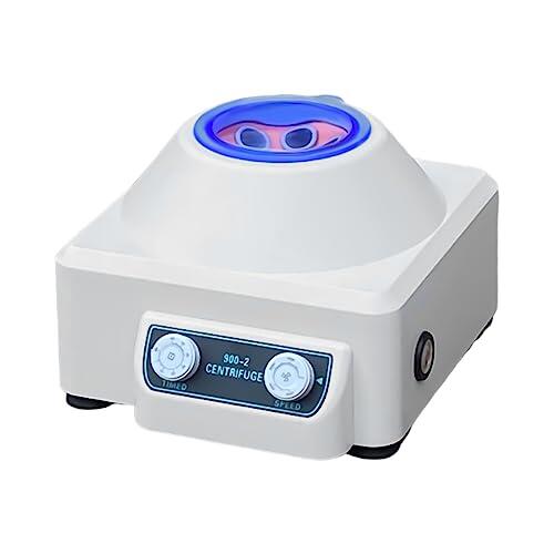 Centrífuga de laboratorio 900-2, 6 tubos de 10 ml, 2086 x g, 0-4000 rpm, 0-60 min, regulable sin niveles, color blanco, ABS, centrífuga de mesa con tapa transparente para suero, plasma, análisis