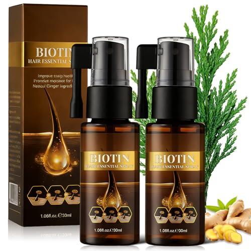 Serum para el crecimiento del cabello con biotin-Spray cabello,Previene la Caída Cabello,Para Pelo Débil o Frágil,para Hombres y Mujeres ﻿