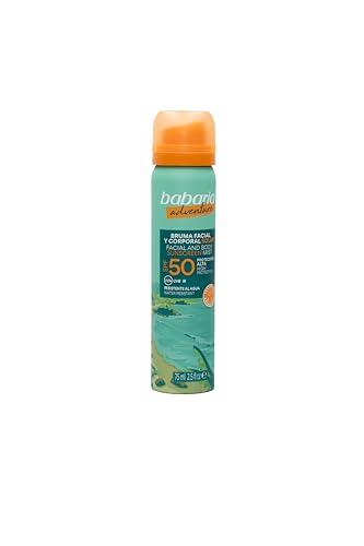 Babaria - Bruma Facial Protector Solar 50 - Edición Limitada Adventure| Protector Solar Facial 50 75ml | Hidrata y Protege Con Aloe Y Niacinamida | Bruma Solar Con Alta Protección 50