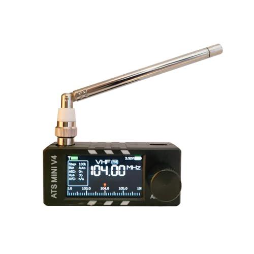 Radios ATS MINI V4 mejoradas, radio de onda corta de bolsillo SI4732, receptor portátil AM/FM/LSB/USB de banda completa, con amplificador de auriculares integrado, altavoz y Hi-Z, receptor de radio AM