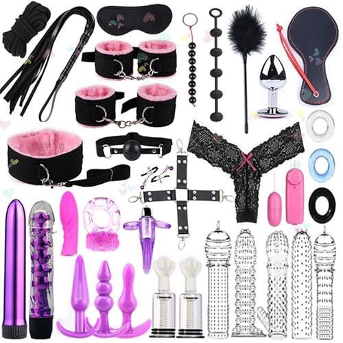 ZeeKoug 34 Piezas Set Rosa, combinación de Equipos de Entrenamiento de Yoga de Pareja, Conjunto de Entrenamiento de Fuerza, Set de Accesorios de Cosplay, Regalo de Pareja