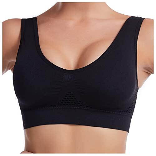 Genérico Sujetador Deportivo Sin Aros para Mujer – Top Deportivo Cómodo y Transpirable, Ideal para Yoga, Fitness o Uso Diario, Tallas S a 6XL