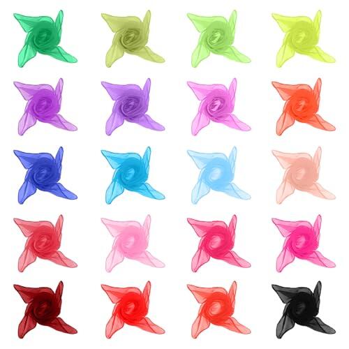 KLVGTIFS 20 Piezas Pañuelos de Malabares 60 x 60cm Pañuelos de Colores