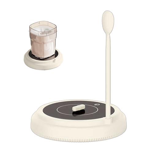 Agitador magnético – 12 x 12 x 2,7 cm, mezclador de laboratorio Smart Touch | Mezcladores magnéticos de doble velocidad – Placa de agitación de ABS+PP con cuchara magnética para uso alimentario, ideal
