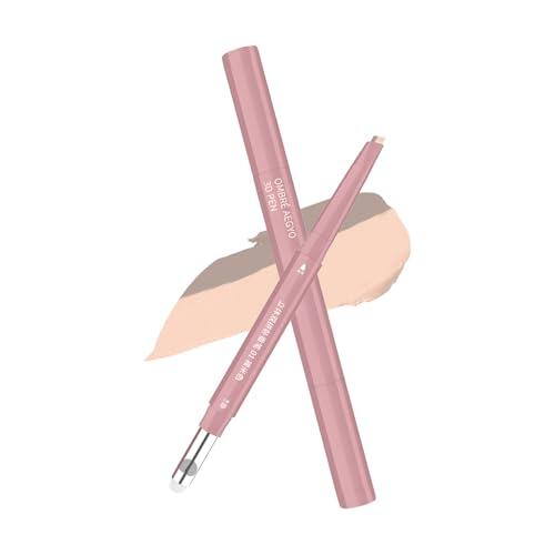 Nkmifeg Rotulador para debajo de los ojos, doble punta para resaltar debajo de los ojos, 2,5 g, cosméticos faciales mezclables para novia, madre, principiantes, profesionales, esposa