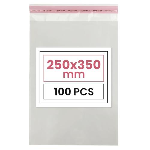 Netuno 100 bolsas transparentes autoadhesivas 25x35 cm resistentes