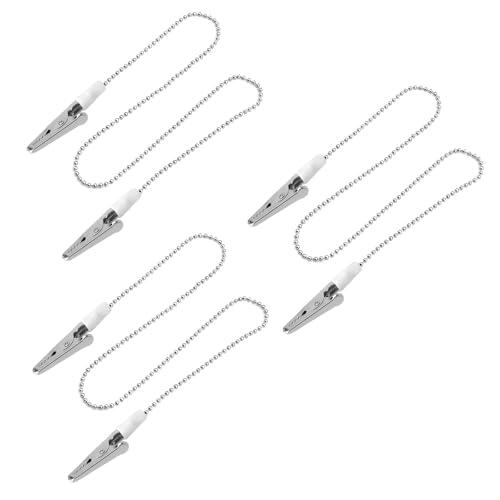 TMZELOA Cadena Servilleta Inoxidable 3 Piezas – Cadena Babero Dental Higiénica y Reutilizable con Clips Antideslizantes, Clip Babero Dentista de Acero Inoxidable para Peluquería Estética Adultos Niños