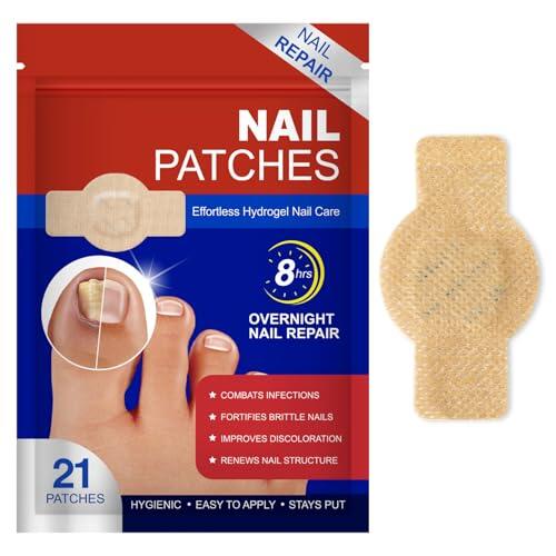 Lote de 21 parches para el cuidado diario de las uñas de los pies para el cuidado diario de las uñas, versátiles láminas para el cuidado de uñas de los pies para ayudar a mantener las uñas bien