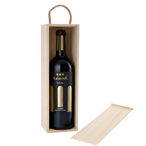 Latarce | Vino Tinto Barrica 2023 | Caja de Madera | D.O TORO 100% Tinta de Toro (Tempranillo) | Botella 75cl | Estuche Madera | Edición Limitada | Ideal para Regalo