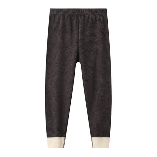 Pantalones Deportivos Unisex de Invierno con Tejido Polar Acanalado para Niñas y Niños Cálidos y Confortables (Dark Gray, 10-12 Years)