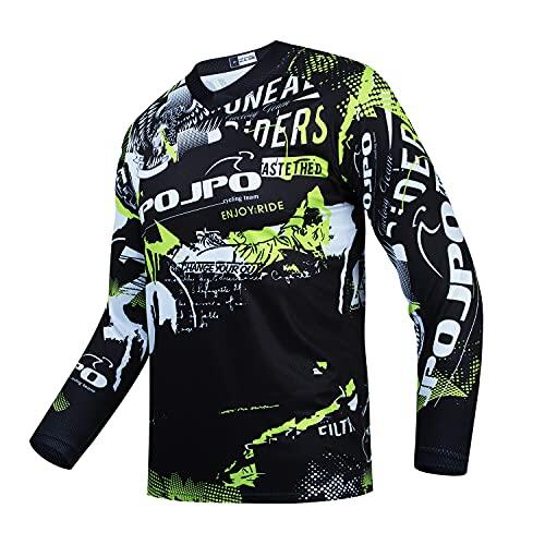 PSPORT Camiseta de motocross para niños, camiseta de bicicleta de montaña para niños, manga larga para niños, camiseta de bicicleta de montaña para niños, 6 años