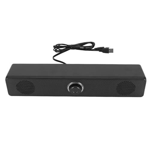 BAFOVY Barra de Sonido, Altavoz Estéreo de Alta Fidelidad, Volumen Ajustable para PC Portátil, Sumérgete en Graves Bajos y Agudos Claros, Alimentación USB para Uso Doméstico u Oficina