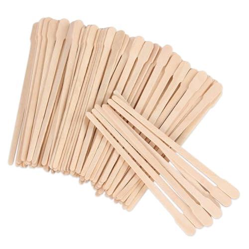 JYNXOR 200 Piezas Espátulas de Madera para Depilación y Tratamientos de Belleza, Palitos Aplicadores de Cera Naturales, Suaves y Desechables para Cejas, Labios, Rostro - Ideal para Salón y Hogar