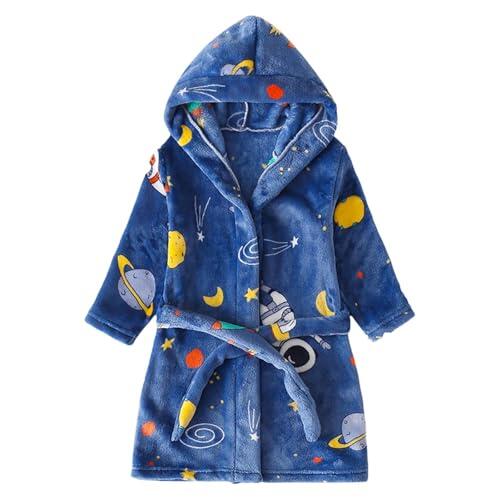 Genérico de Baño Infantil de Manga Larga con Capucha y Bolsillos Temáticos Cálida y para Uso en el (Blue, 18-24 Months)
